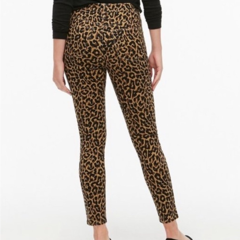 NWT J. Crew 9” High Rise Leopard Print Skinny Jeans Size 28 - Picture 2 of 7